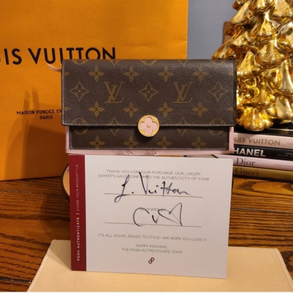 Louis Vuitton Vintage RARE Rose Ballerine Flore Monogrammed Long Wallet … - Picture 15 of 16